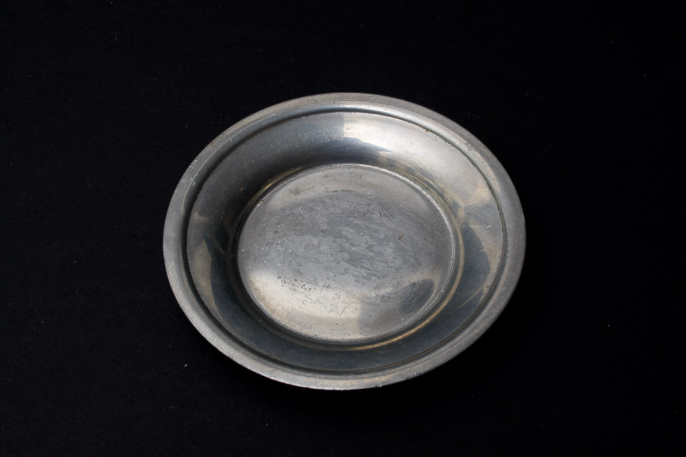 Sterling Capped Shakers and Pewter Serving Dishes
