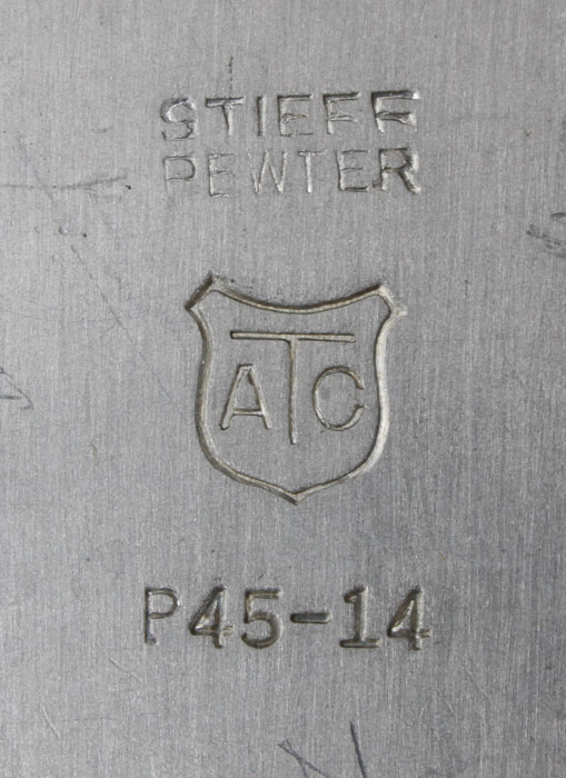 Sterling Capped Shakers and Pewter Serving Dishes