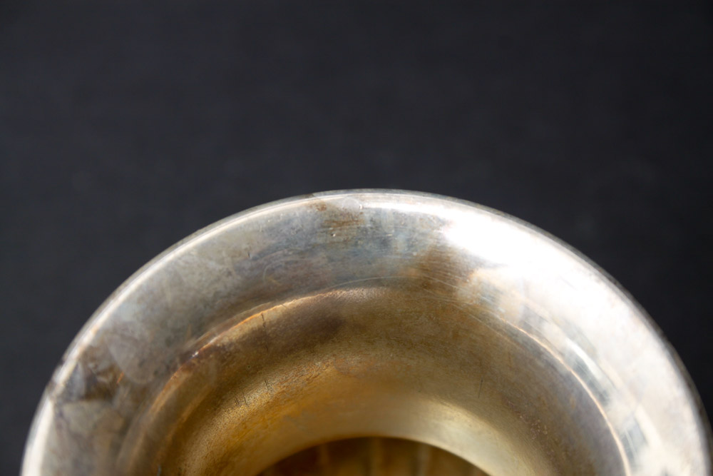 Sterling Capped Shakers and Pewter Serving Dishes