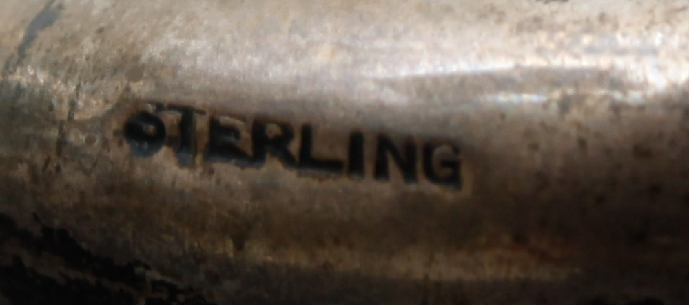 Sterling Capped Shakers and Pewter Serving Dishes