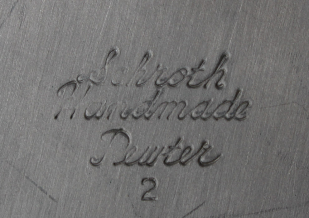 Sterling Capped Shakers and Pewter Serving Dishes