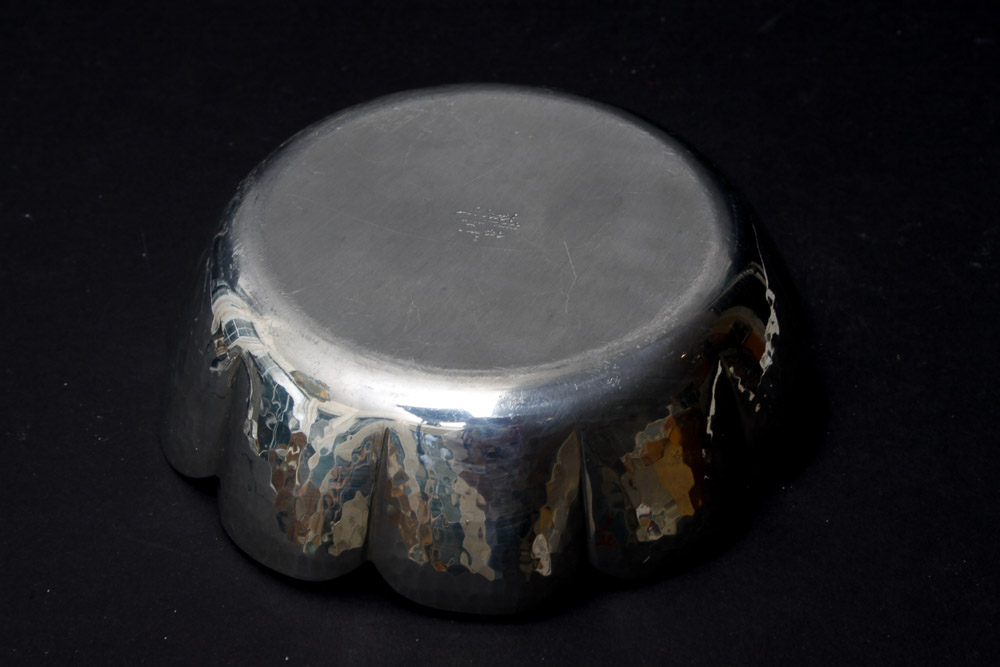 Sterling Capped Shakers and Pewter Serving Dishes