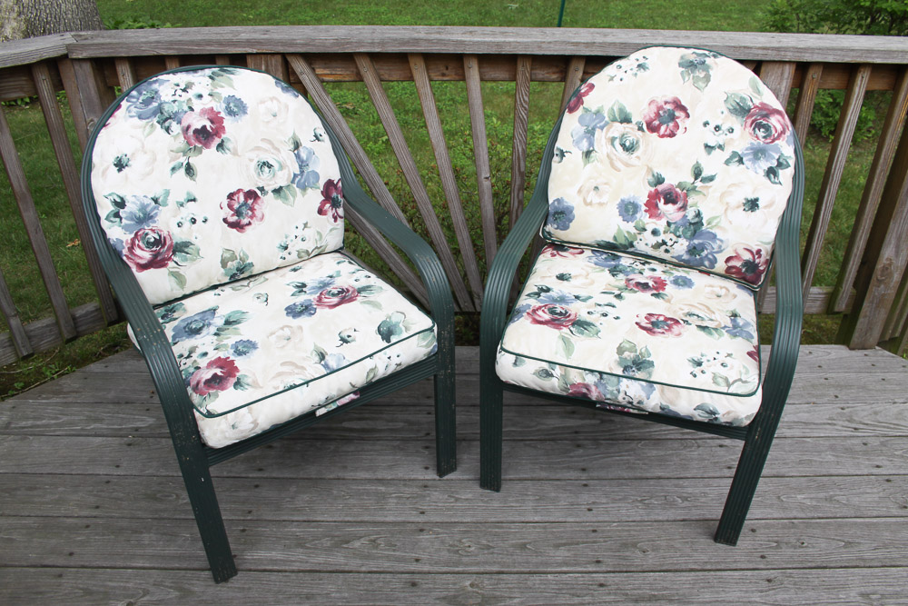 Green Metal Patio Table Set