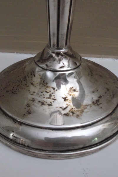 Pair of Sterling Silver Empire Style Candlesticks