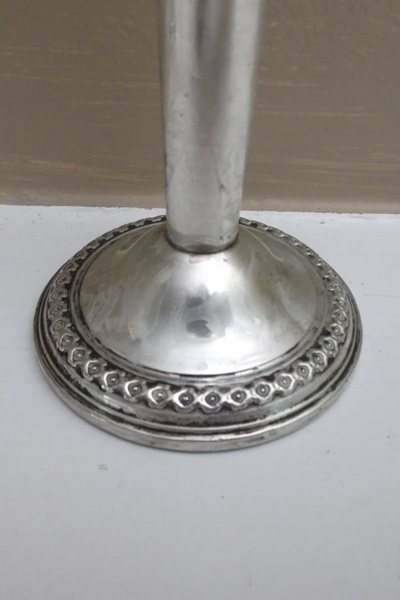 Pair of Sterling Silver Empire Style Bud Vases