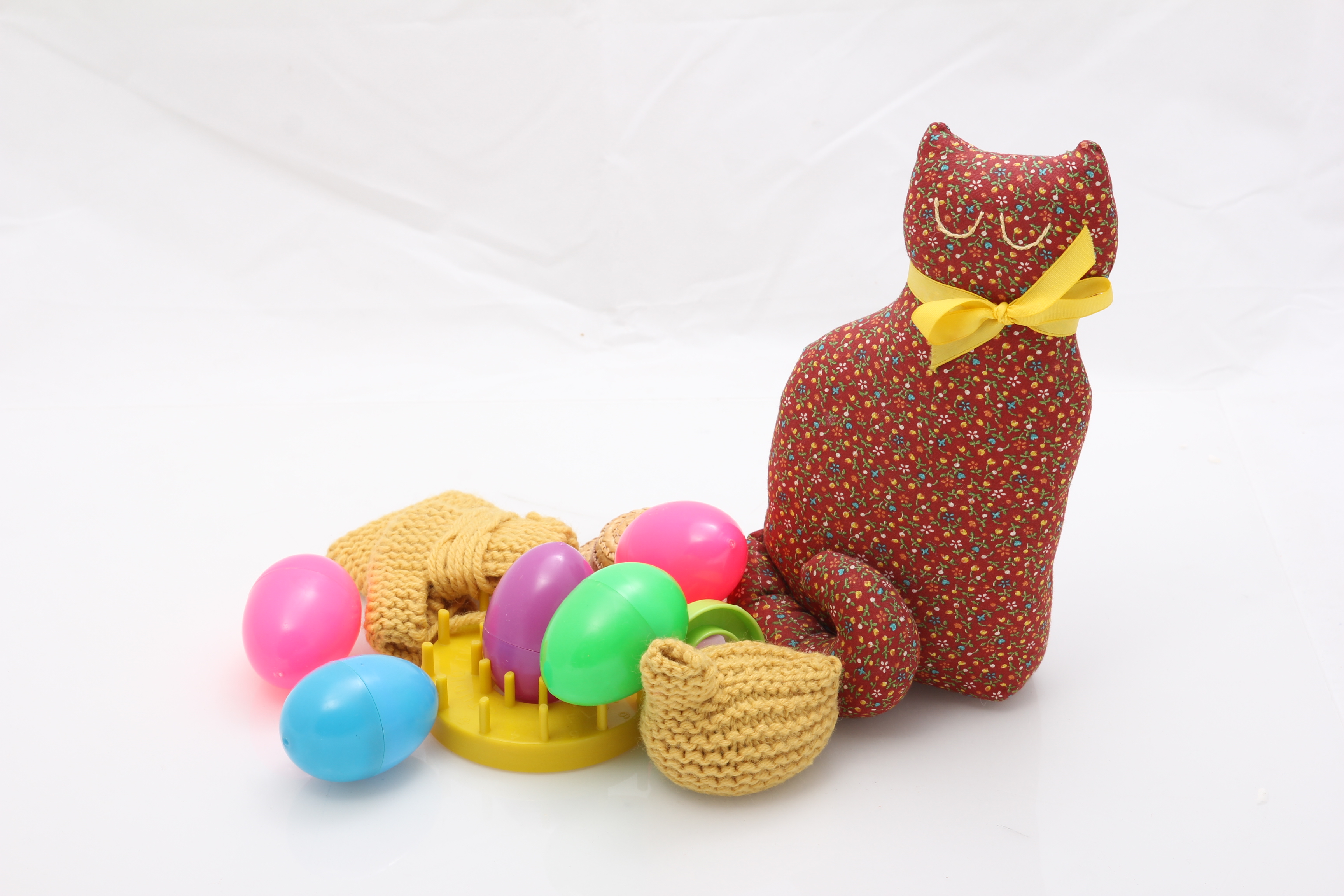 Vintage Craft Supplies and Crocheted Afghan