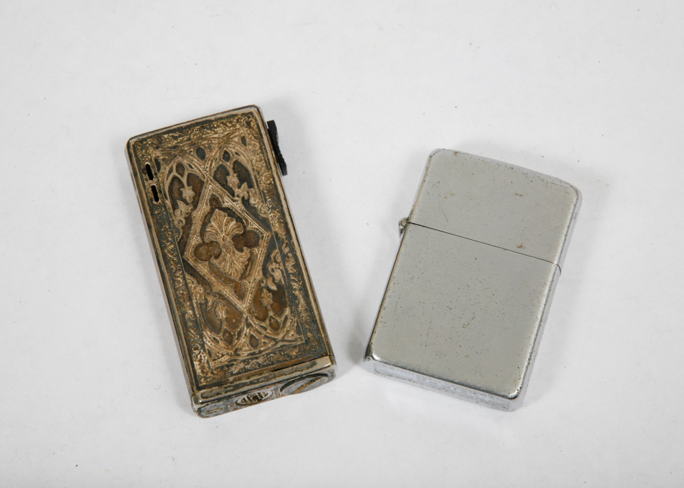 Vintage Glasses, Purse, Hair Trimmer, and Lighters