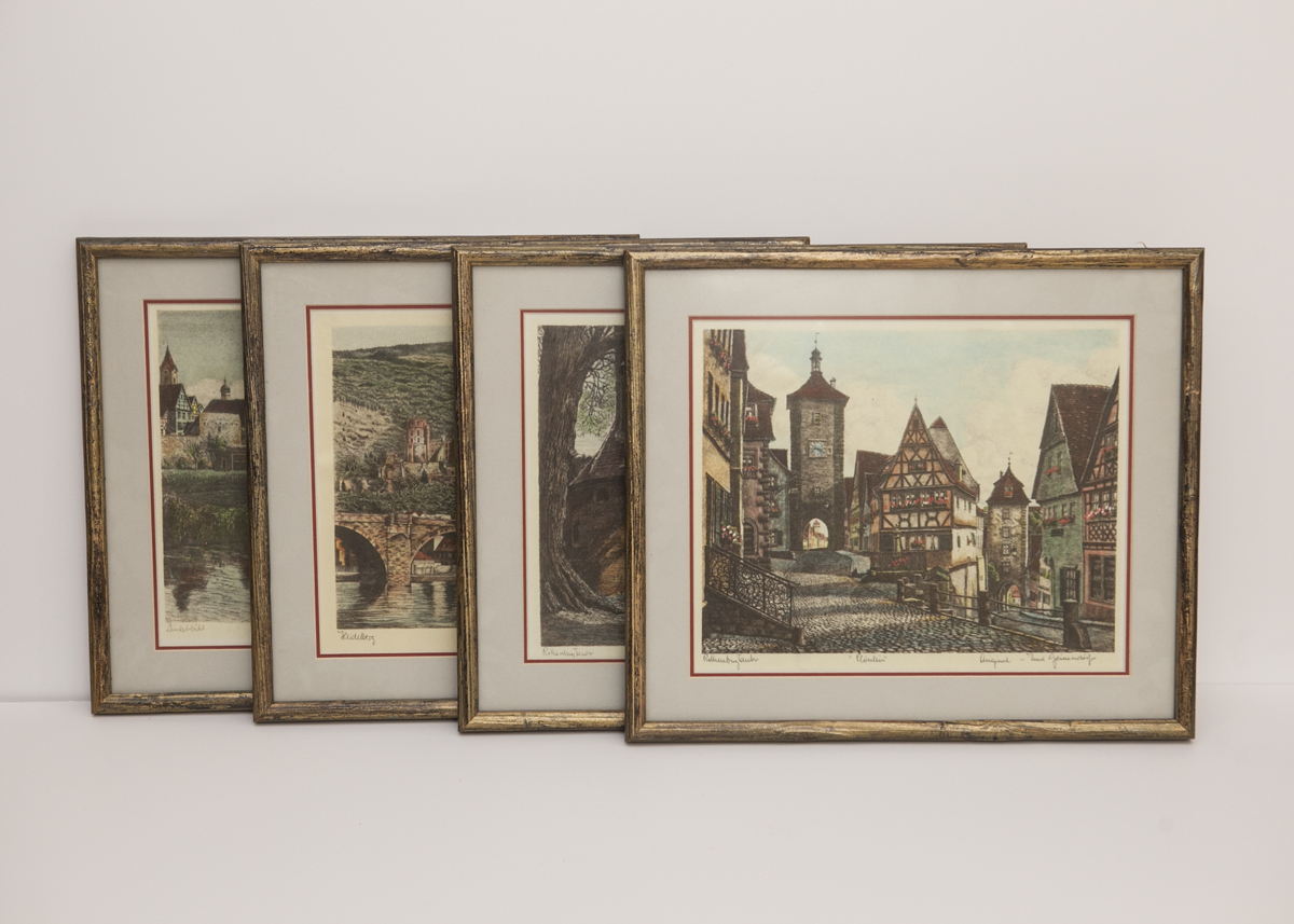 Set of Four Ernst Geissendorfer Lithographs