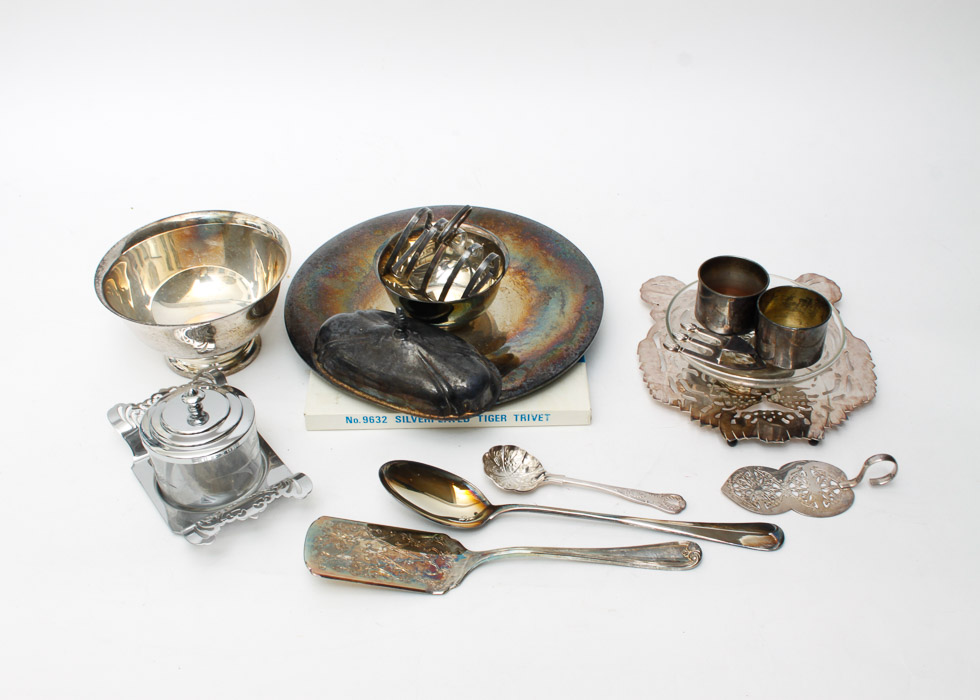 Assorted Silver Plated Serving Pieces