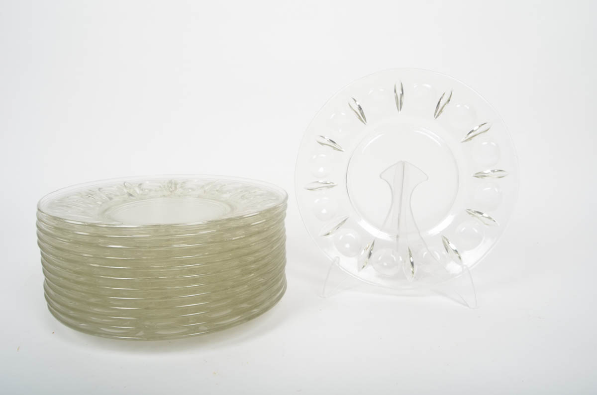 Collection of Glass Salad Plates