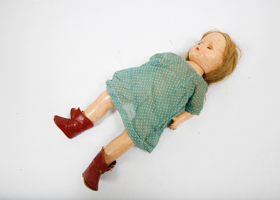 Vintage Dolls, Ladies Gloves, and Pencil Box