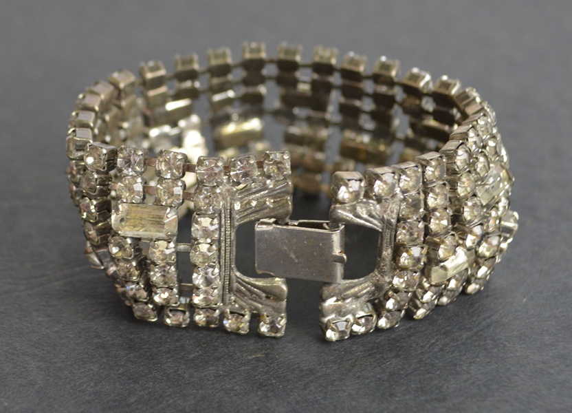 Vintage Clear Rhinestone Bracelet
