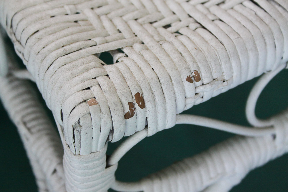 Wicker Sofa and Side Tables