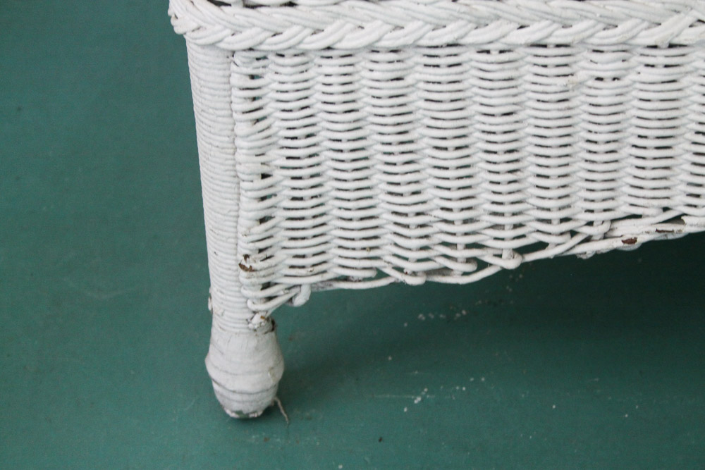Wicker Sofa and Side Tables