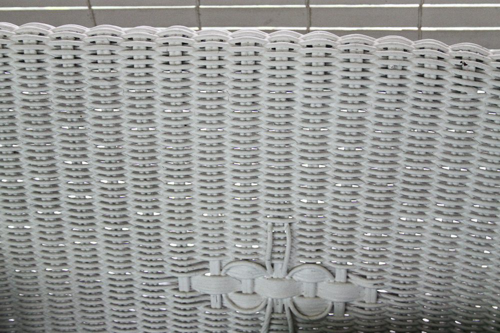 Wicker Sofa and Side Tables