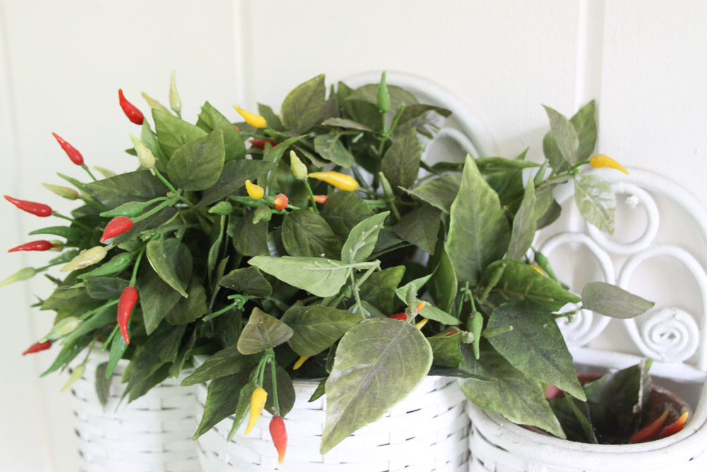 Wicker Lamp and Wall Basket