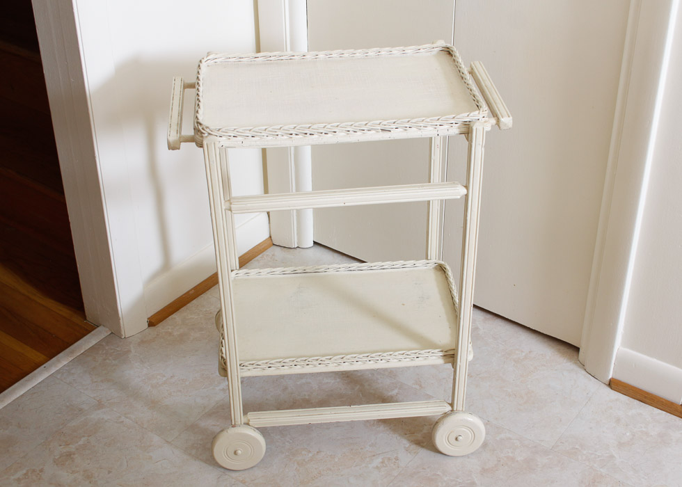 Painted Wood Tea Cart