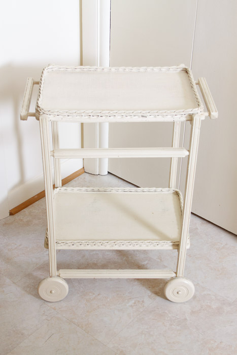 Painted Wood Tea Cart