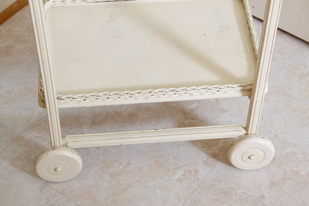 Painted Wood Tea Cart