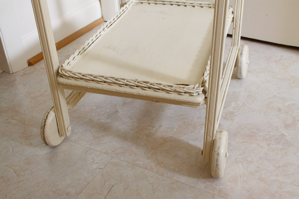 Painted Wood Tea Cart