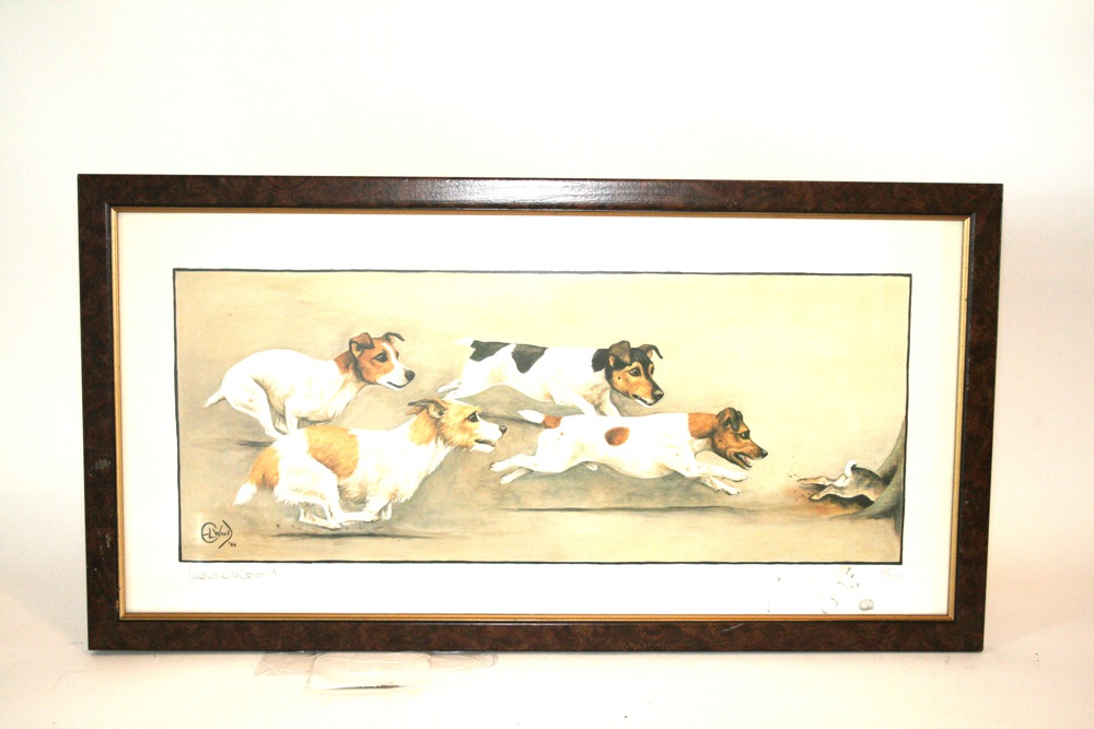 Limited Edition Print  “Jack Russell Chase” by Louise Wood