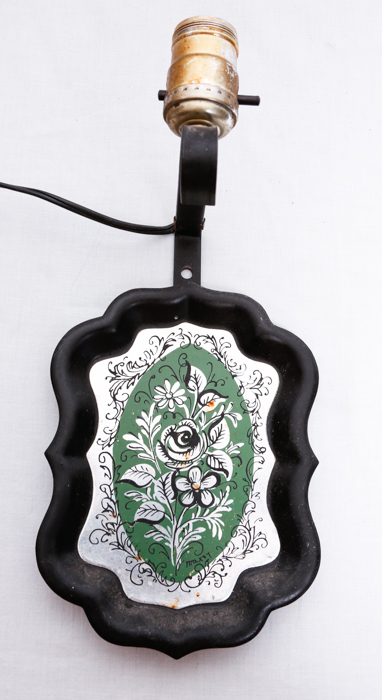 Vintage Pair of Tole Style Wall Sconces