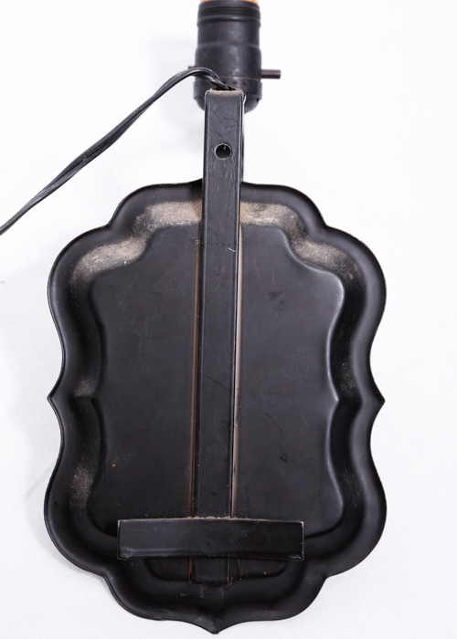 Vintage Pair of Tole Style Wall Sconces