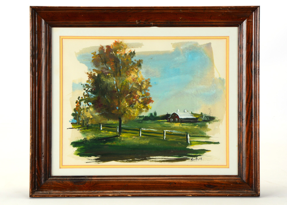 Kay Dyer Signed Original Acrylic on Paper