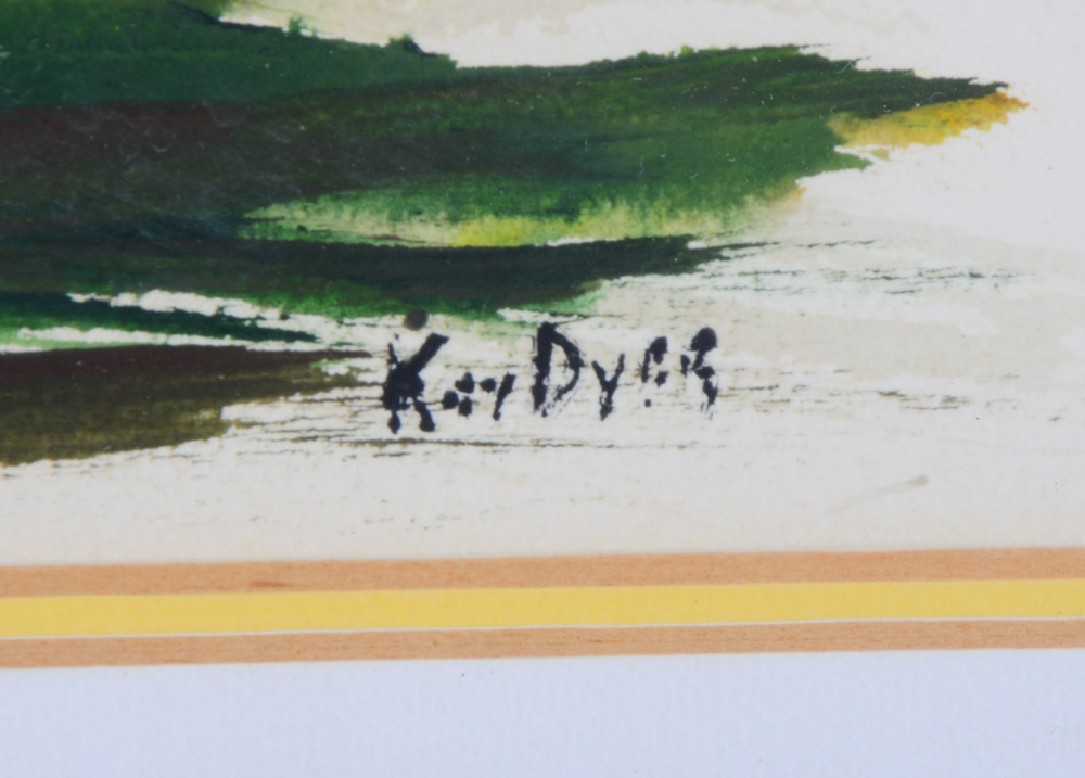 Kay Dyer Signed Original Acrylic on Paper