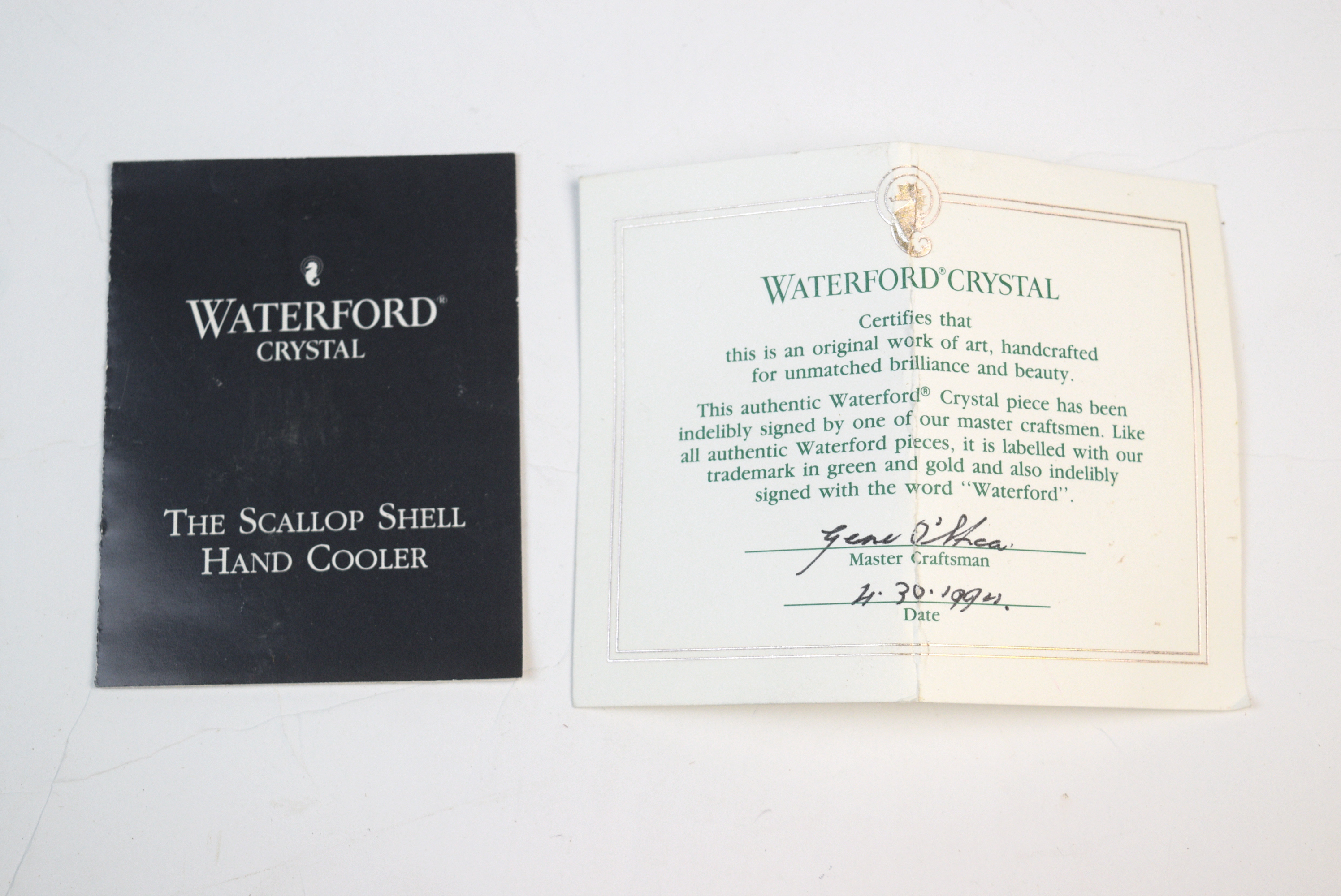 Waterford Crystal Purple Sea Shell Paperweight