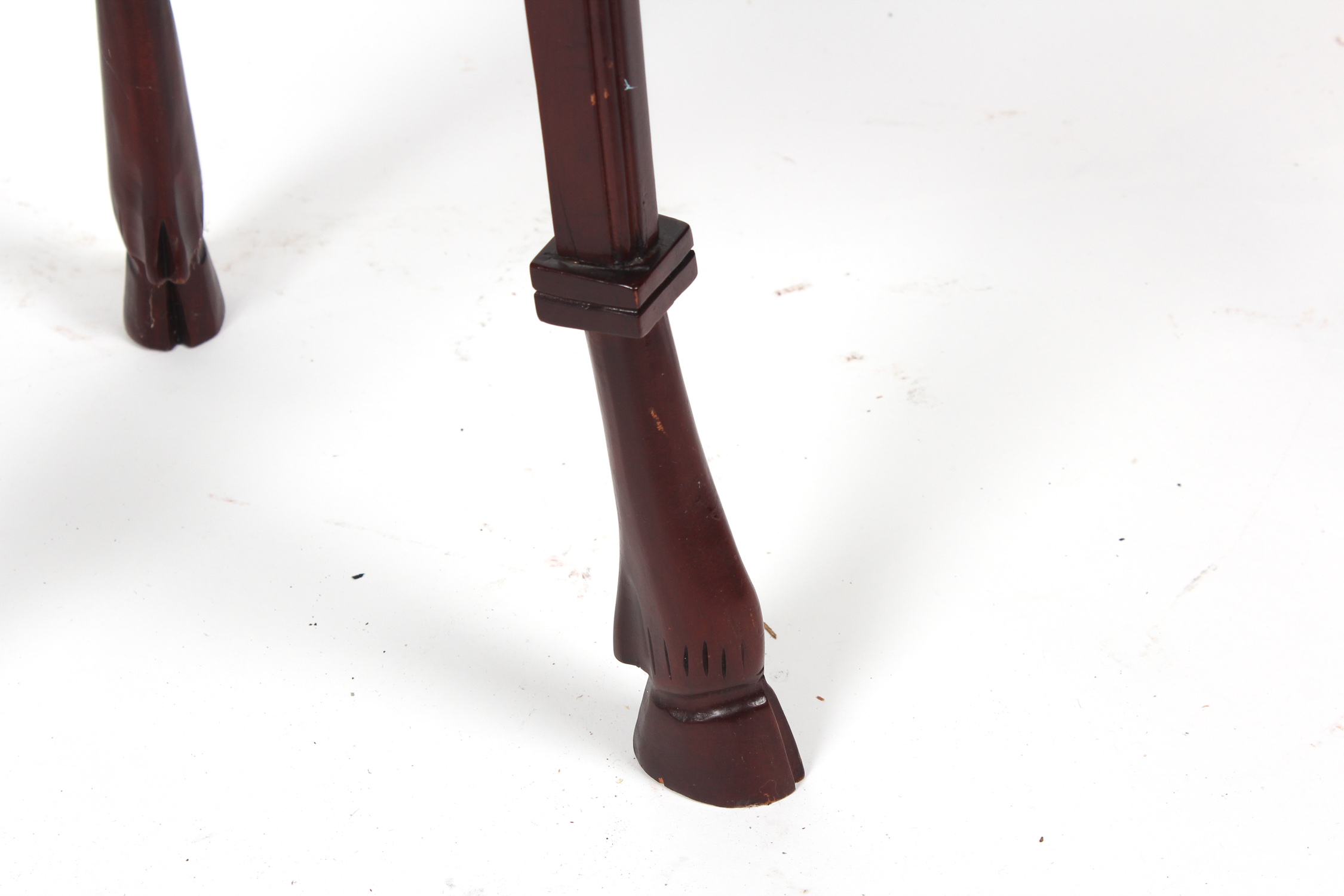 Carved Wooden Tripod Plant Stand