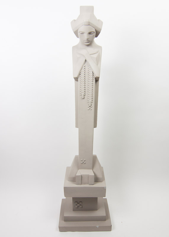 Two Frank Lloyd Wright "Sprite" Reproduction Sculptures