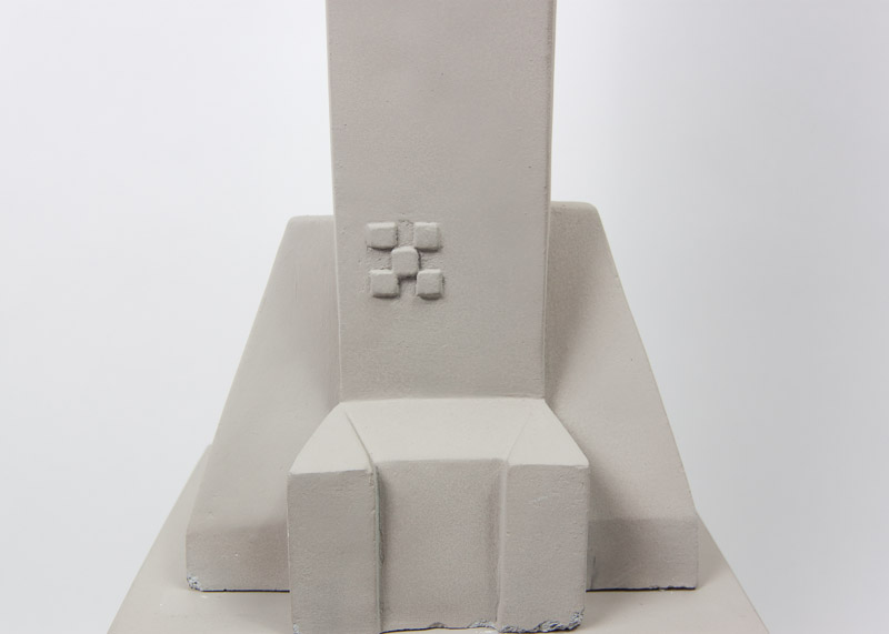 Two Frank Lloyd Wright "Sprite" Reproduction Sculptures