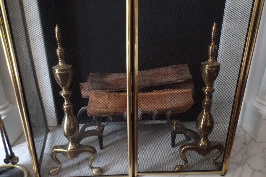 Assortment of Brass Fireplace Items