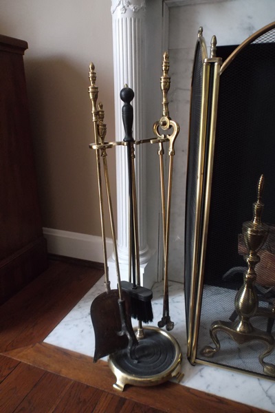 Assortment of Brass Fireplace Items