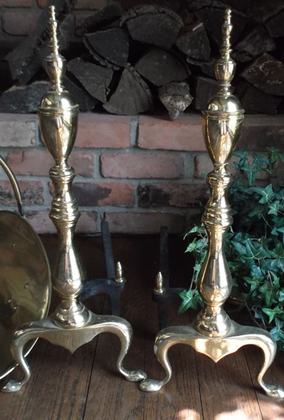 Assortment of Brass Fireplace Items