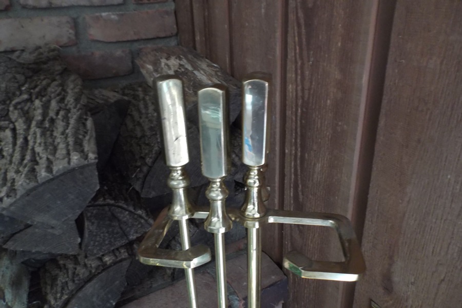 Assortment of Brass Fireplace Items
