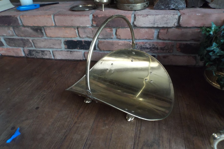 Assortment of Brass Fireplace Items