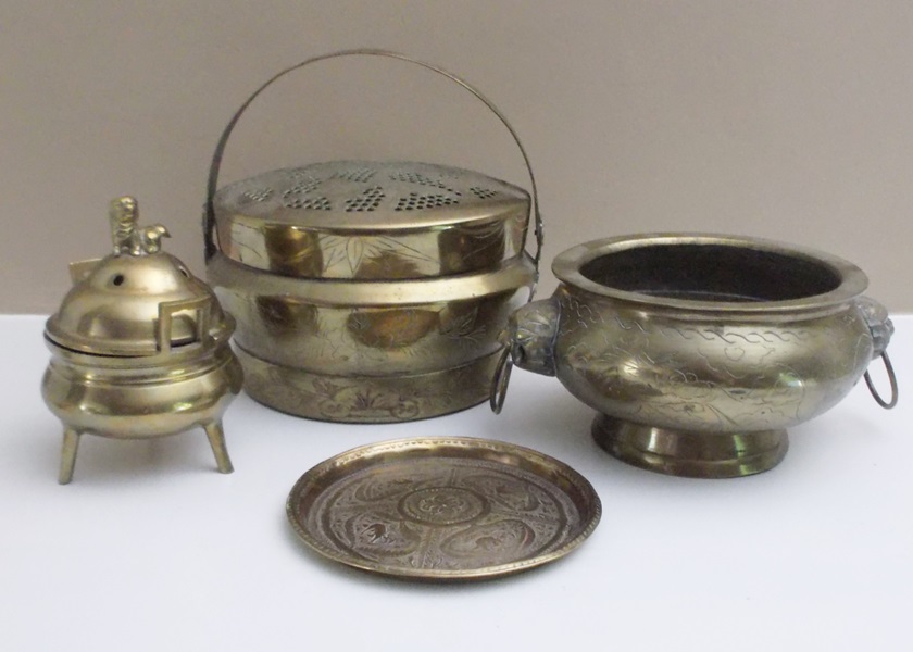 Assortment of Four Brass Items