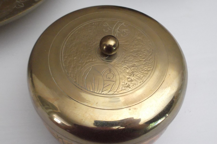 Assortment of Three Chinese Brass Items