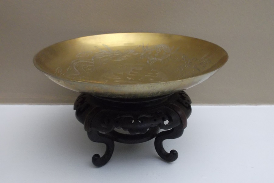 Assortment of Three Chinese Brass Items