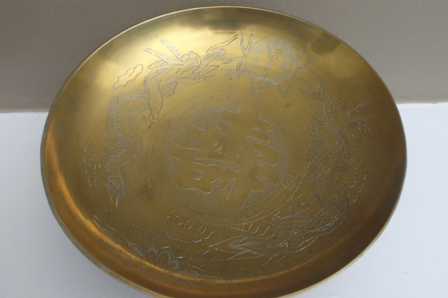 Assortment of Three Chinese Brass Items