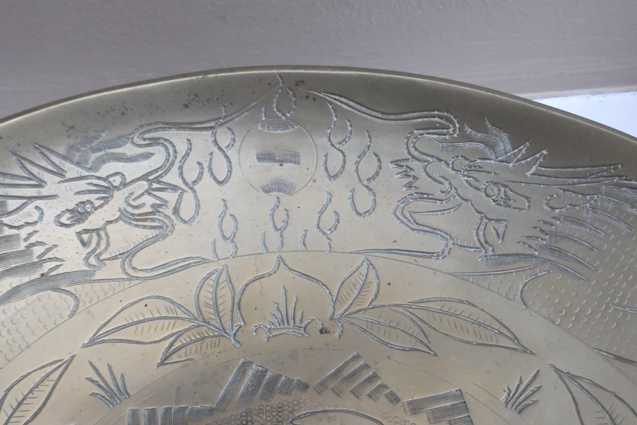 Assortment of Three Chinese Brass Items