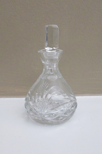 Three Crystal/ Cut Glass Perfume Bottles