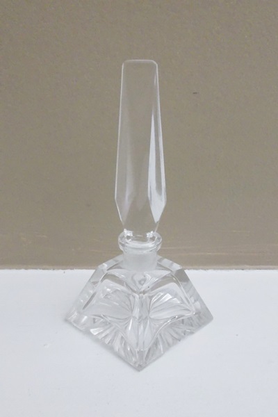 Three Crystal/ Cut Glass Perfume Bottles