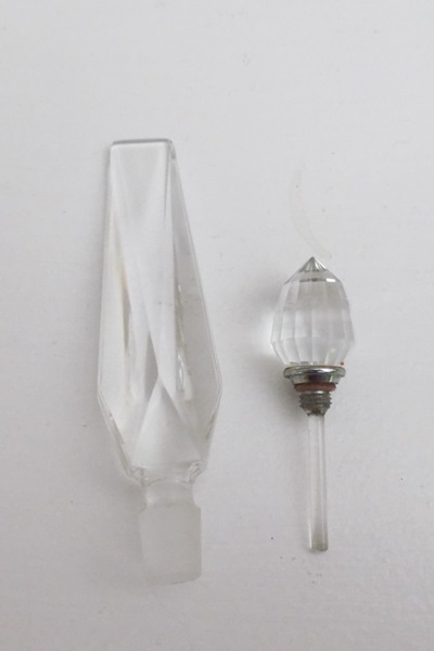 Three Crystal/ Cut Glass Perfume Bottles