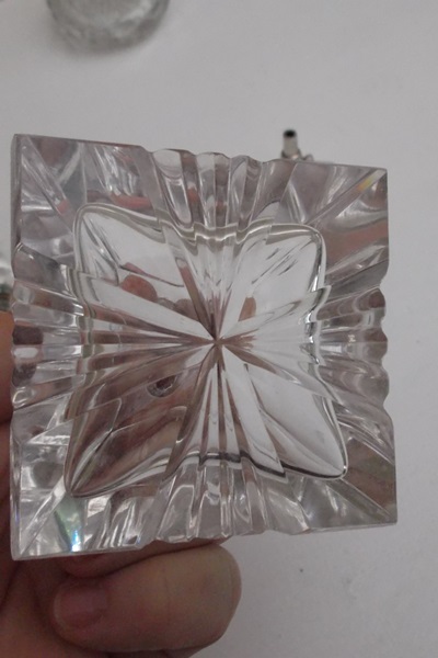 Three Crystal/ Cut Glass Perfume Bottles