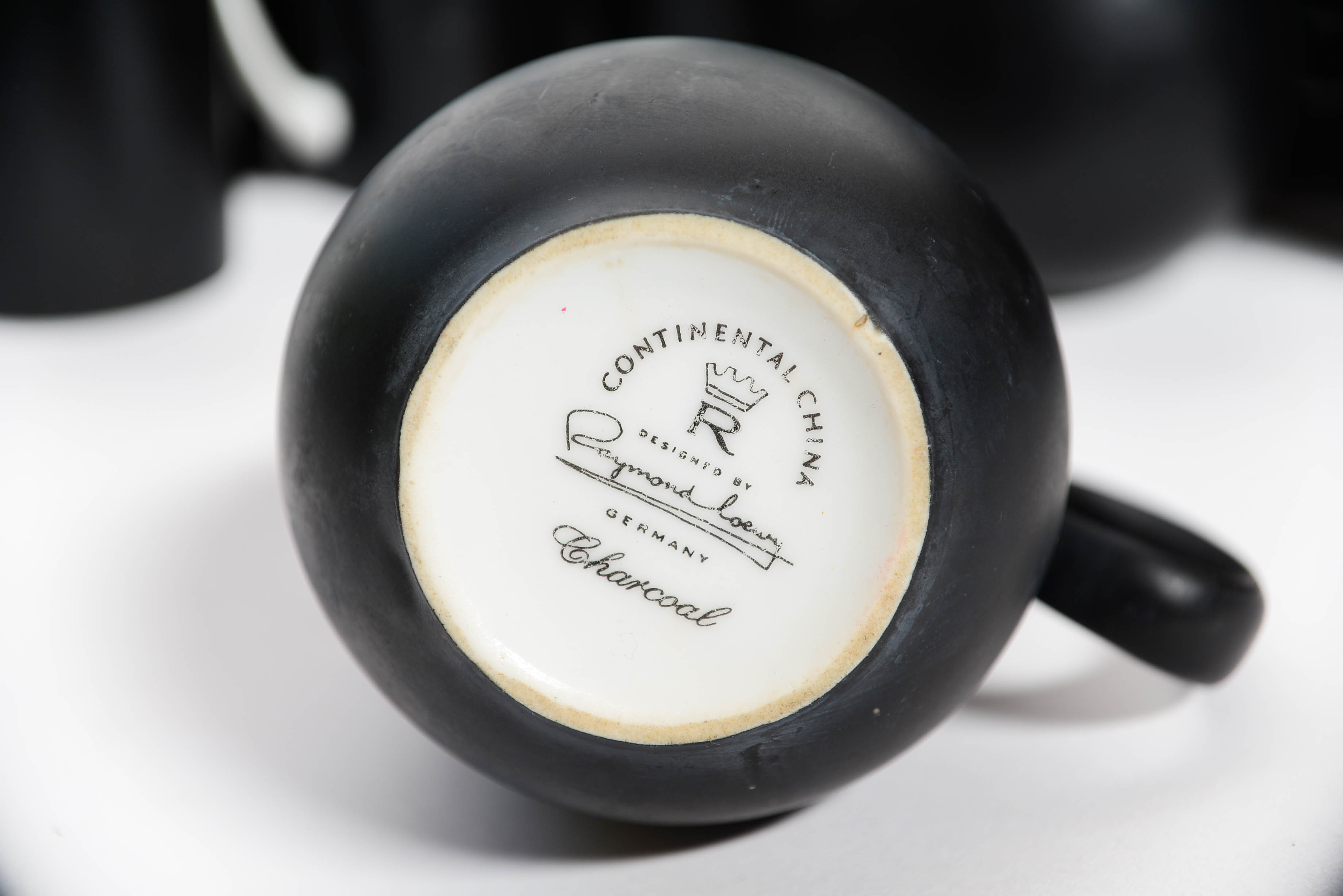 Vintage Continental Raymond Loewy "Charcoal" China Dishware