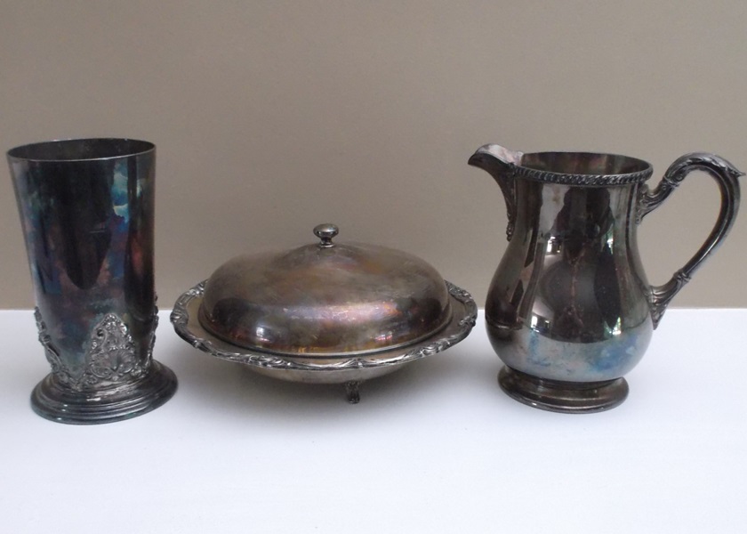 Three Pieces of Silver Plate Servingware