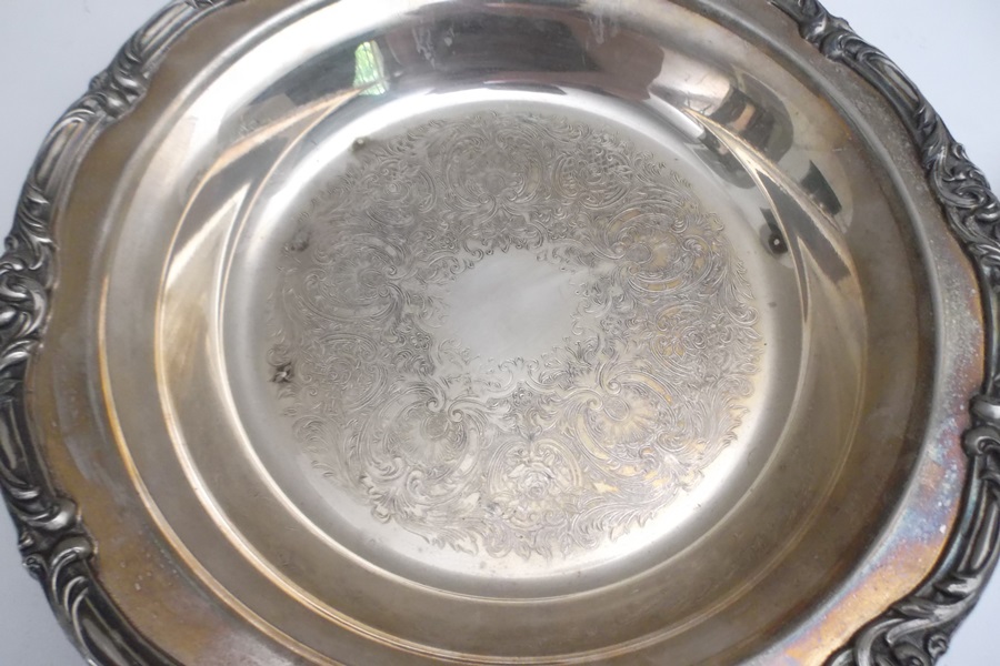 Three Pieces of Silver Plate Servingware